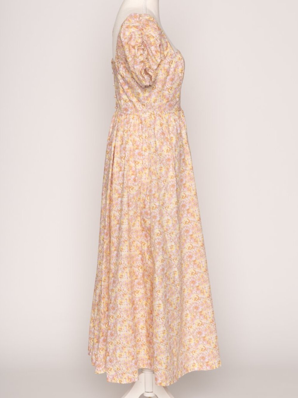 Free People She's A Dream Floral Midi Dress Sz 4 w/ Pockets Cottagecore Prairie - Picture 7 of 15
